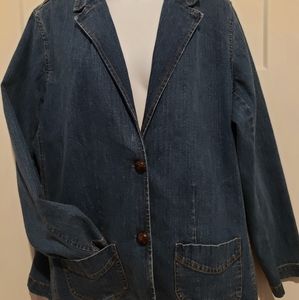 Y2K North Crest denim blazer. Size XL